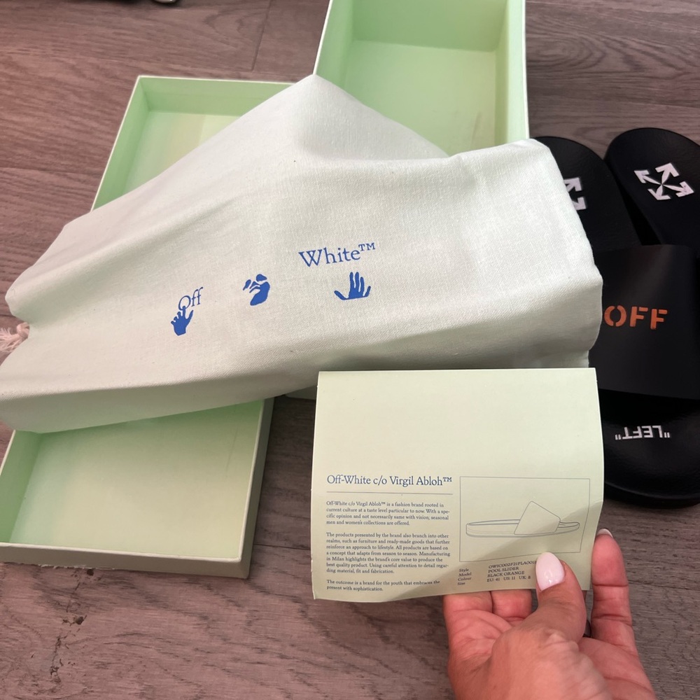 Off- White Pool Slides - Picture 6 of 7